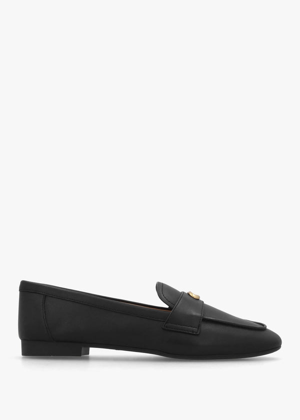 Sculpted C Black Leather Loafers