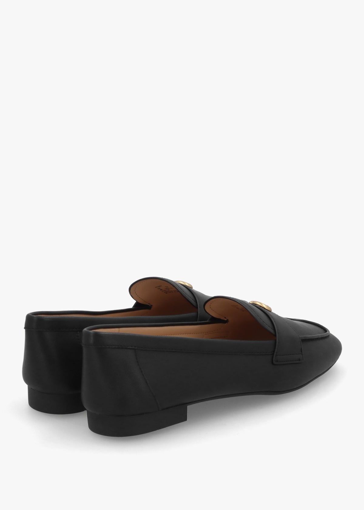 Sculpted C Black Leather Loafers