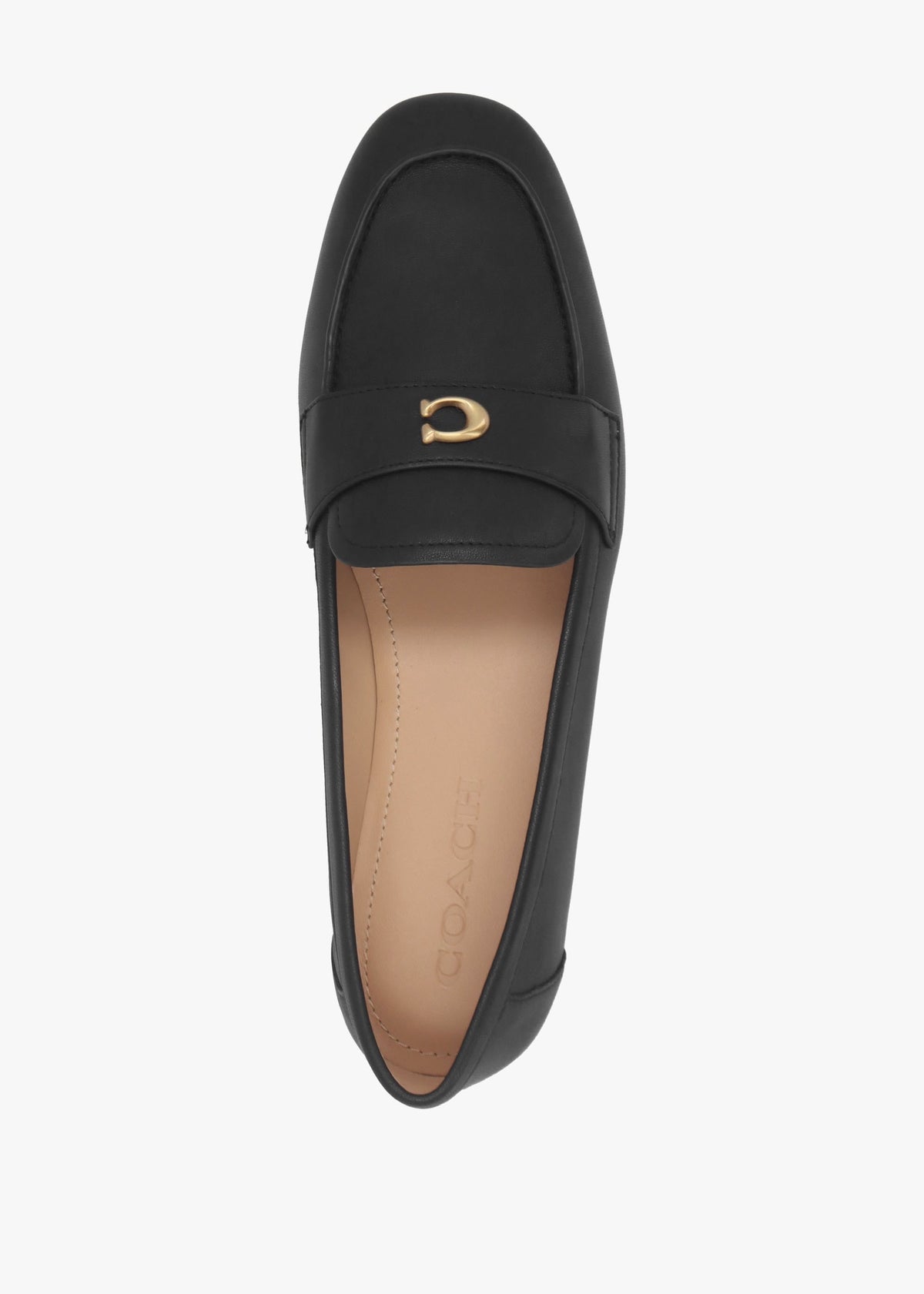 Sculpted C Black Leather Loafers