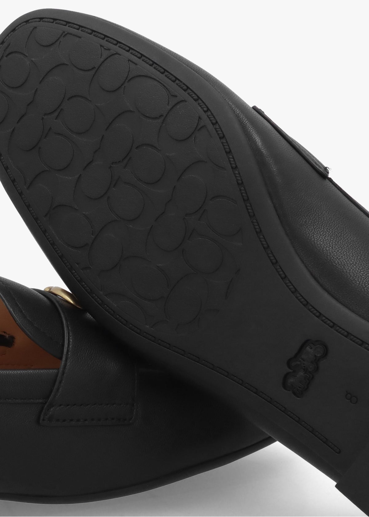 Sculpted C Black Leather Loafers