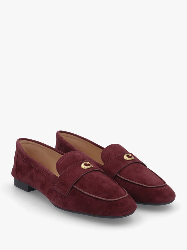 Sculpted C Merlot Suede Loafers