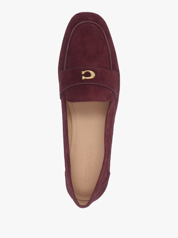 Sculpted C Merlot Suede Loafers
