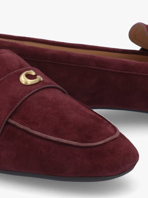 Sculpted C Merlot Suede Loafers