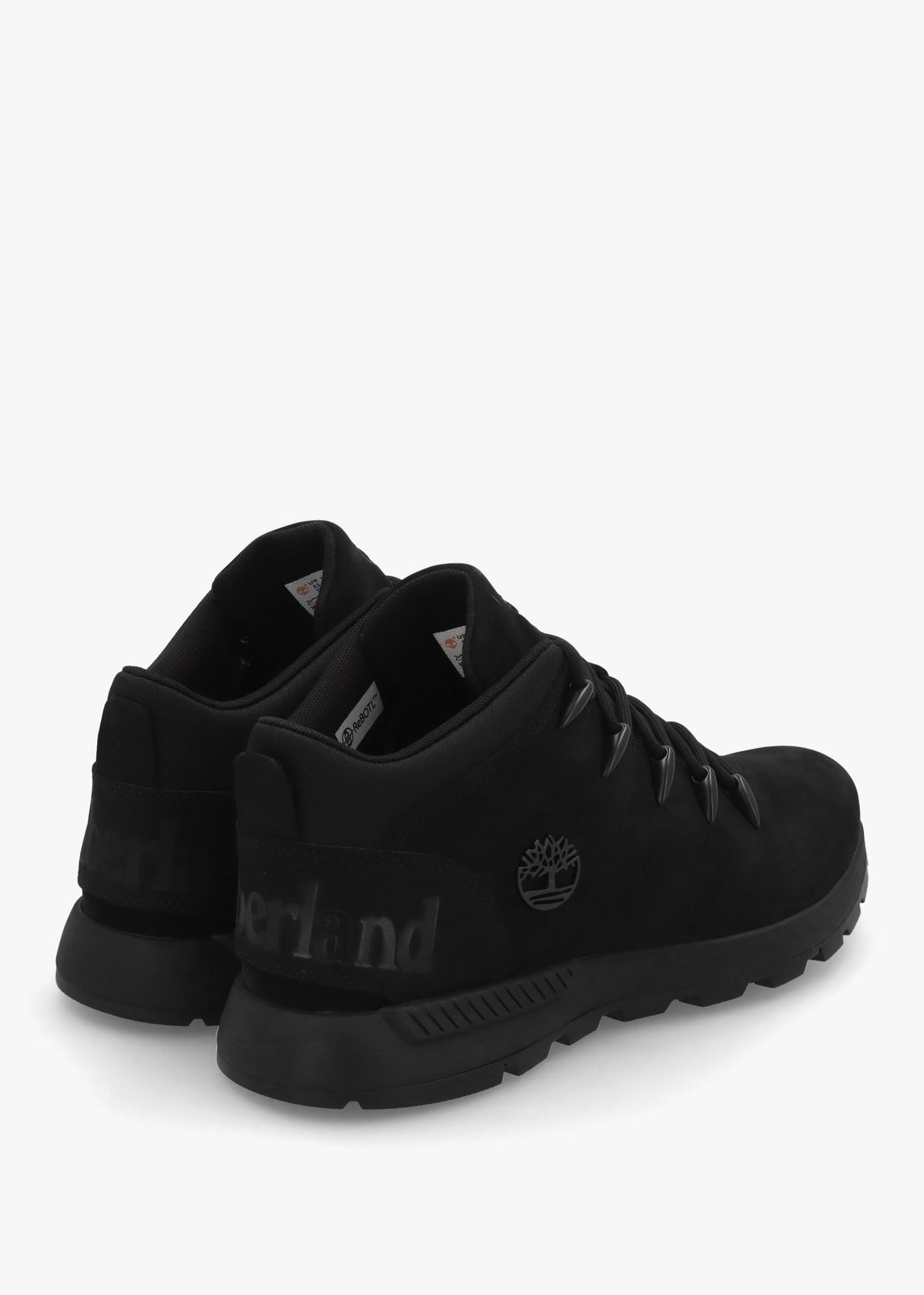 Men’s Sprint Trekker Lace Up Black Nubuck Mid Top Trainers