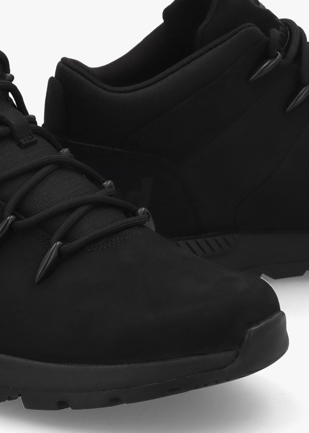 Men’s Sprint Trekker Lace Up Black Nubuck Mid Top Trainers