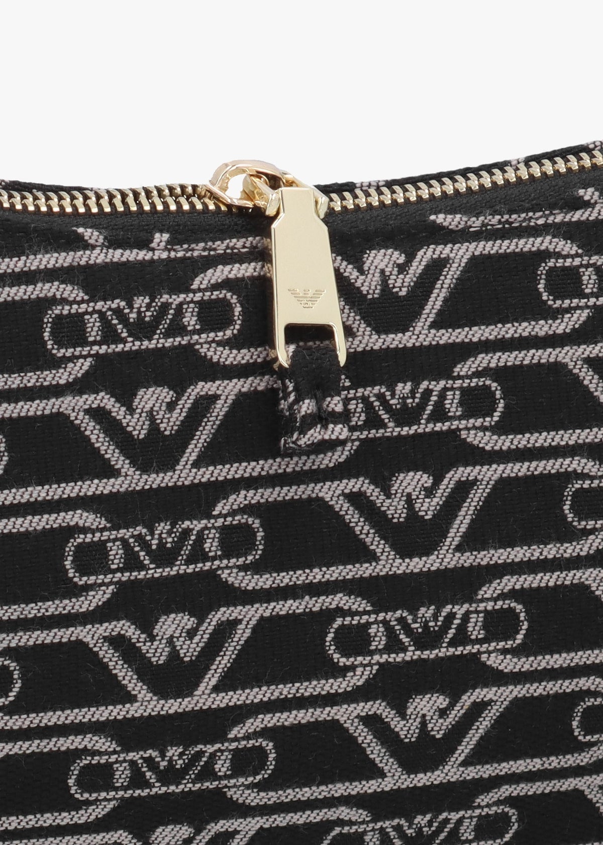 Canvas Jacquard Nero Grigio Shoulder Bag
