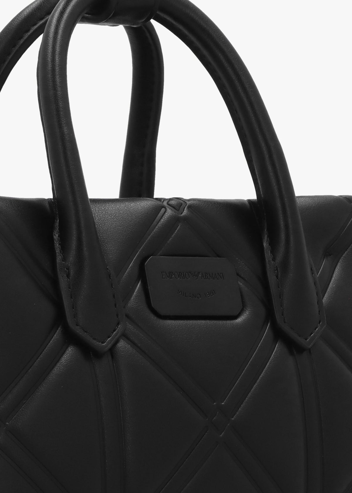 Diamond Quilt Nero Mini Tote Bag