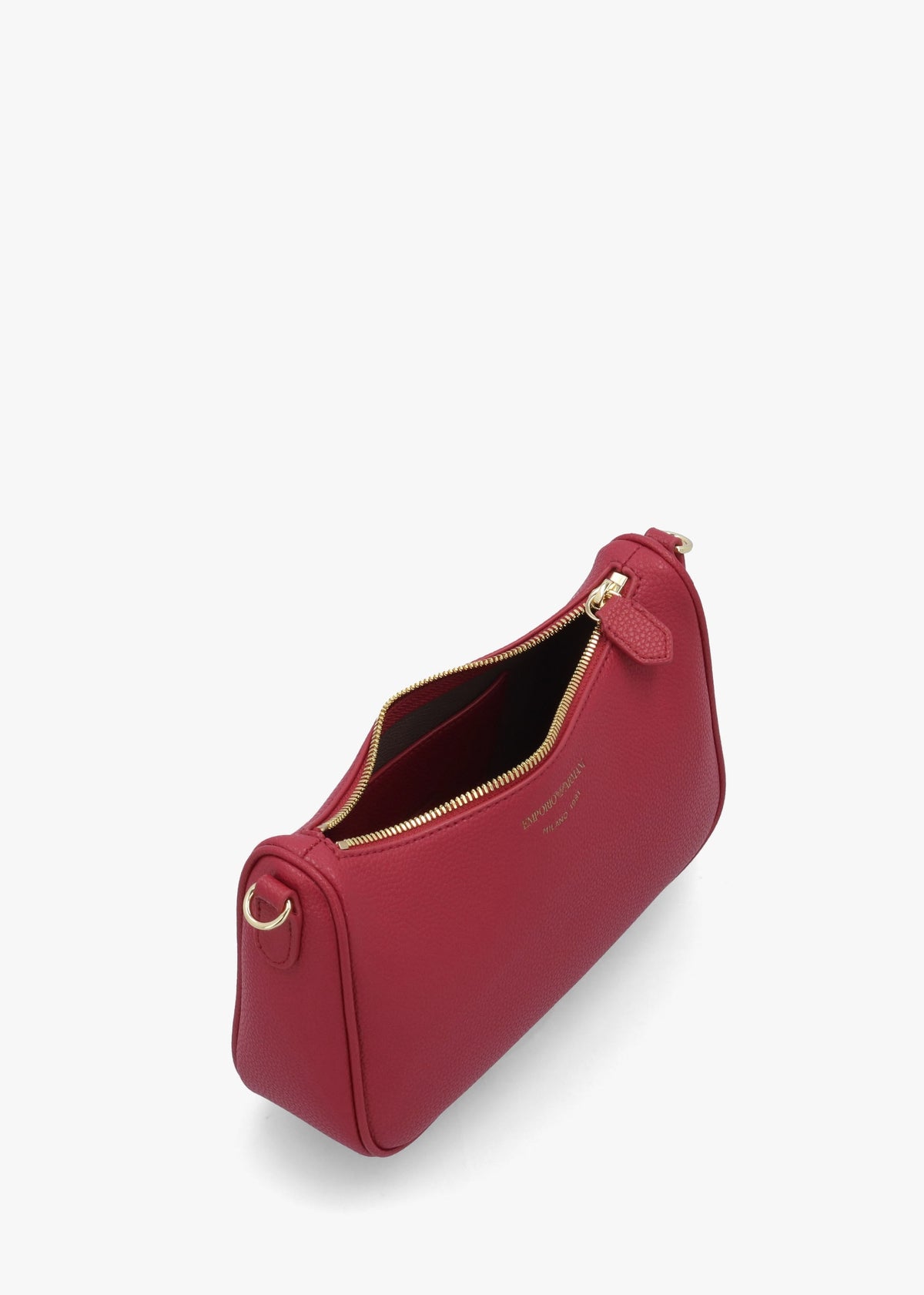 Lilly II Carminio Taupe Pebbled Baguette Bag