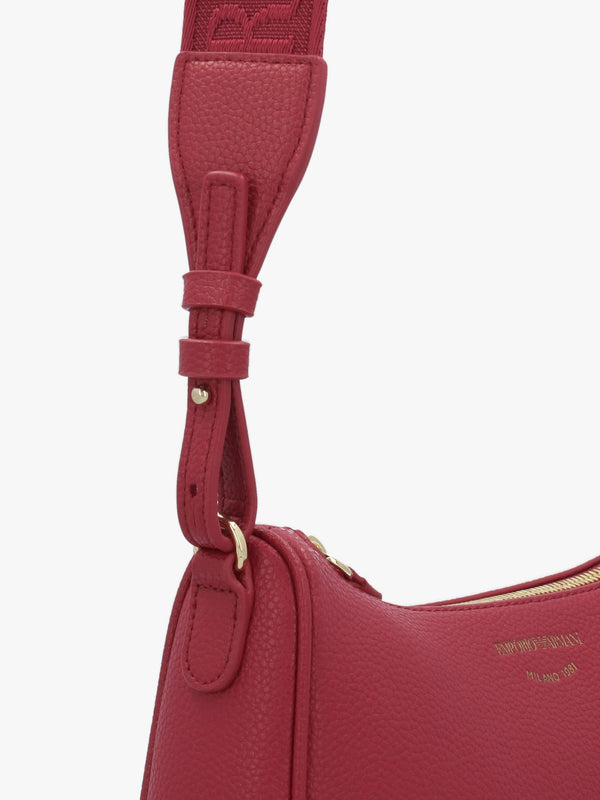 Lilly II Carminio Taupe Pebbled Baguette Bag