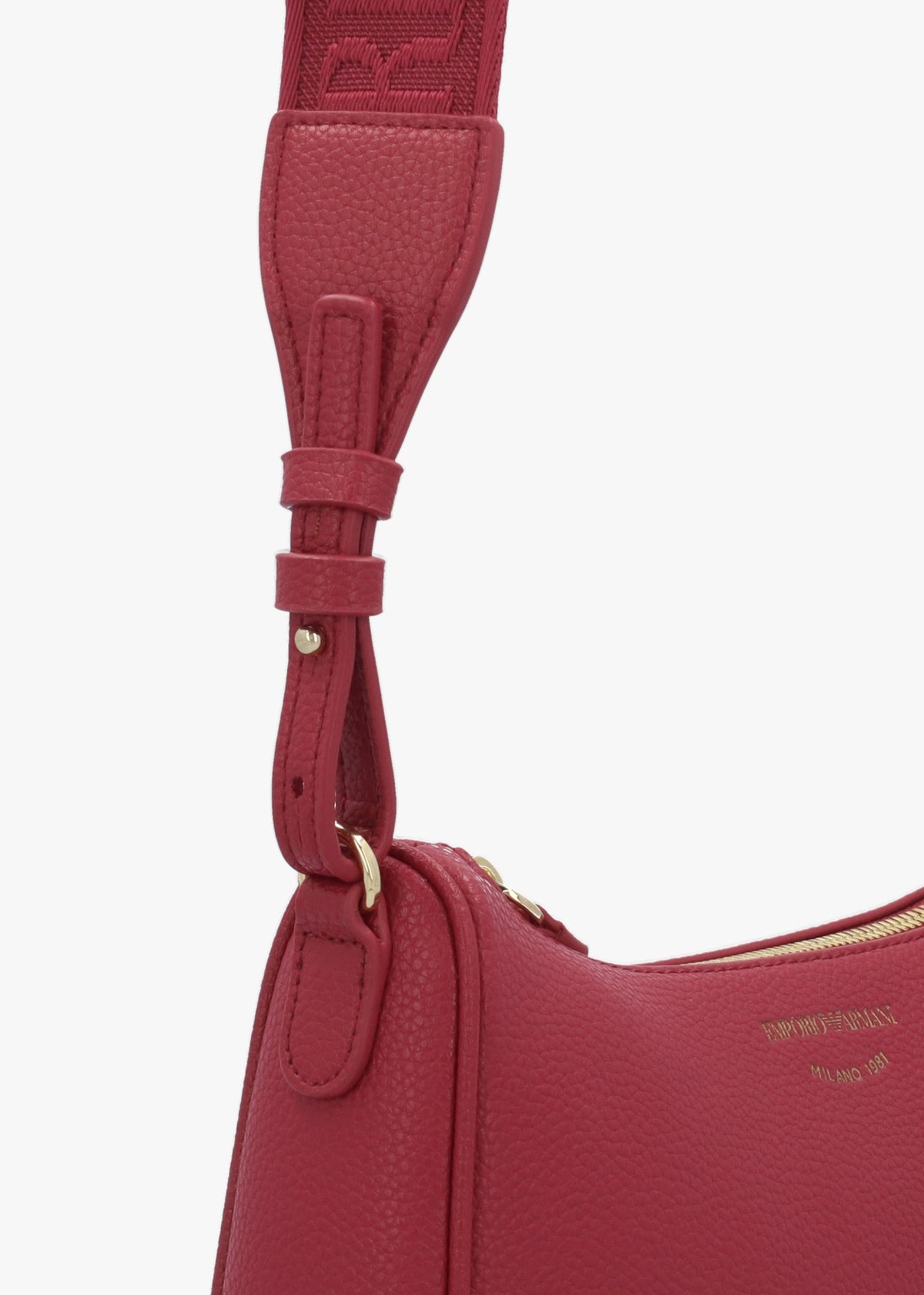 Lilly II Carminio Taupe Pebbled Baguette Bag