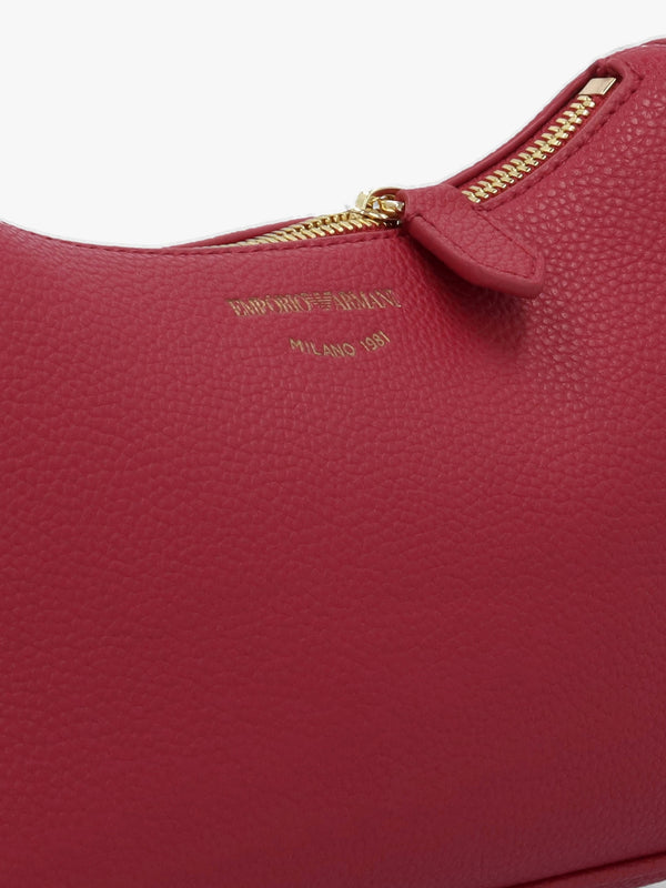 Lilly II Carminio Taupe Pebbled Baguette Bag