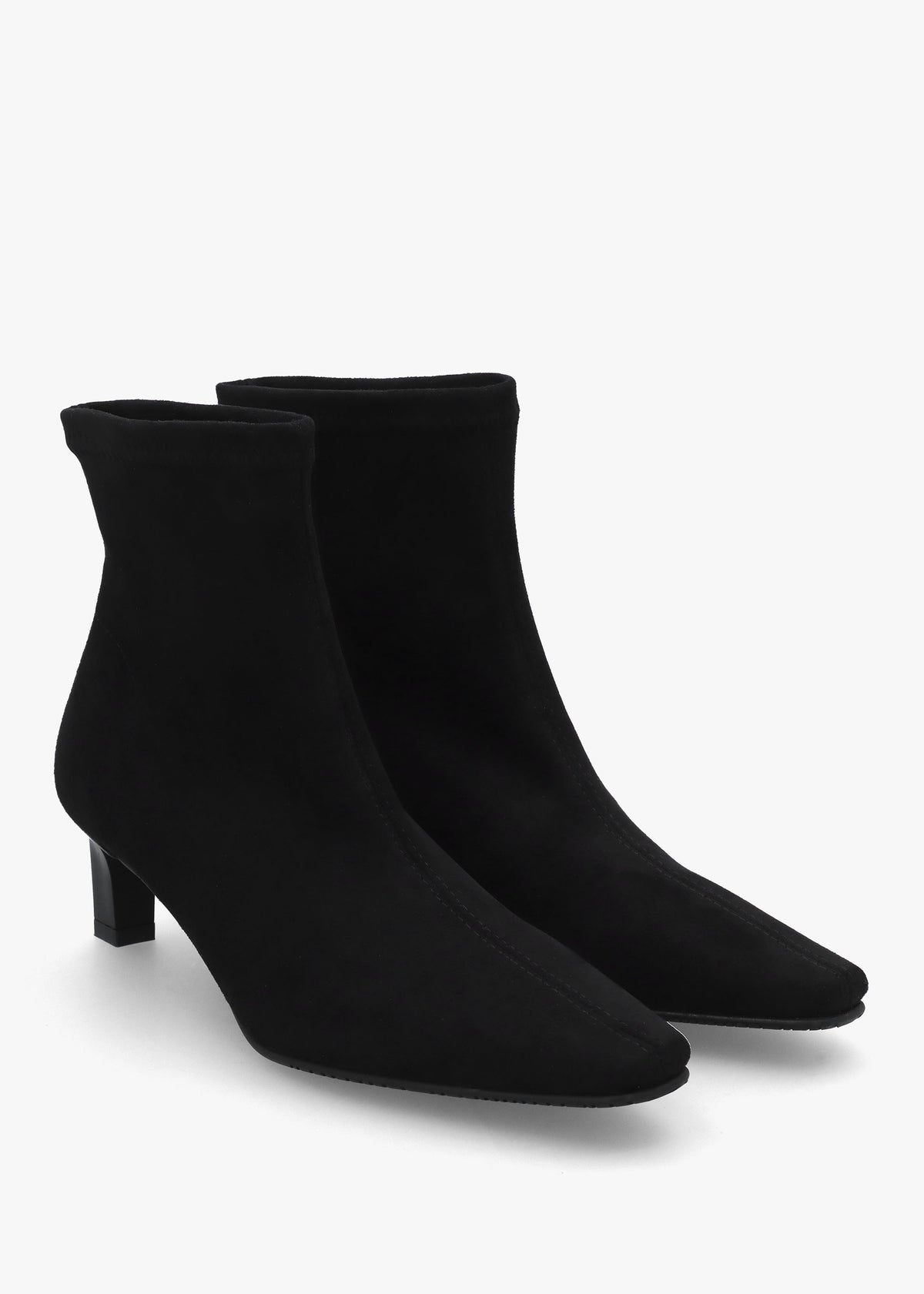 Minnie Black Low Heel Ankle Boots