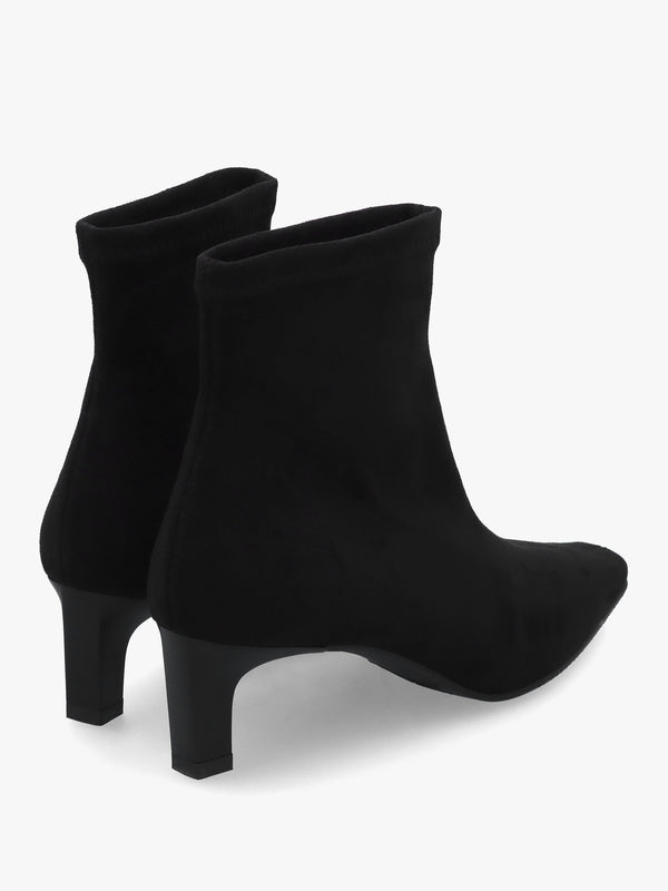 Minnie Black Low Heel Ankle Boots