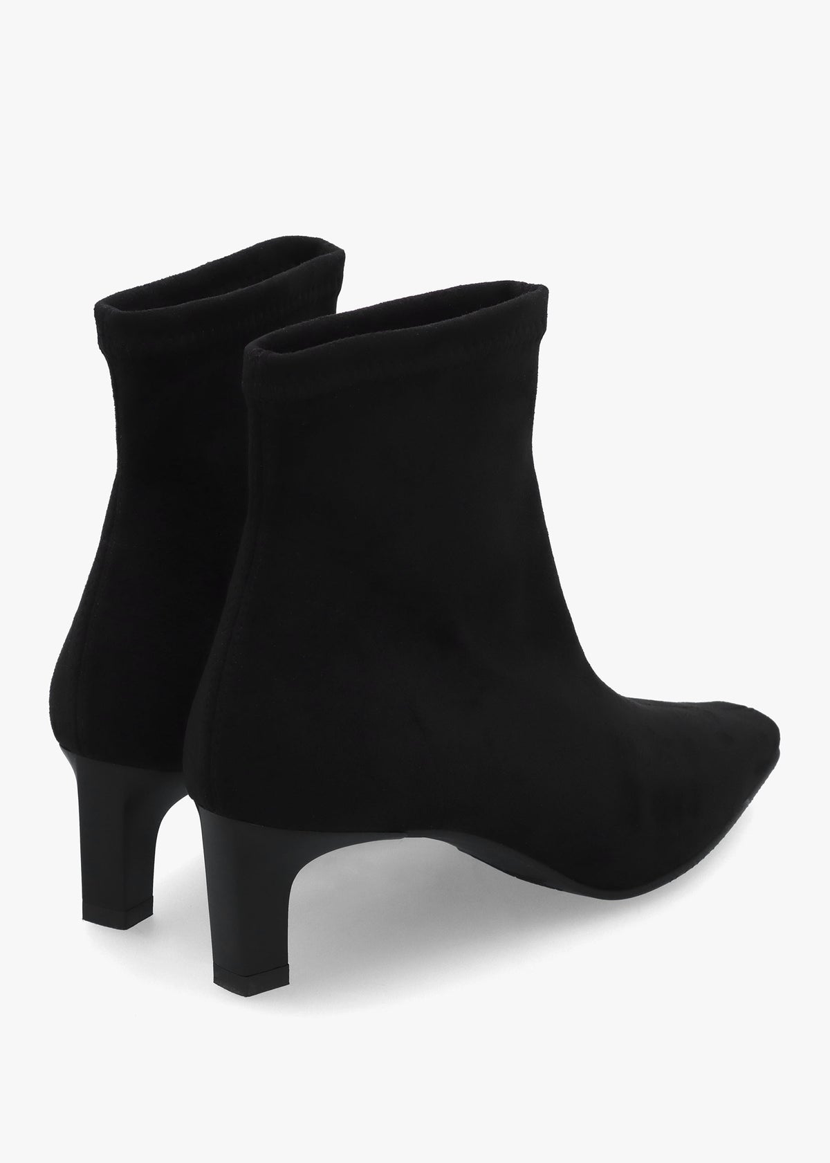 Minnie Black Low Heel Ankle Boots
