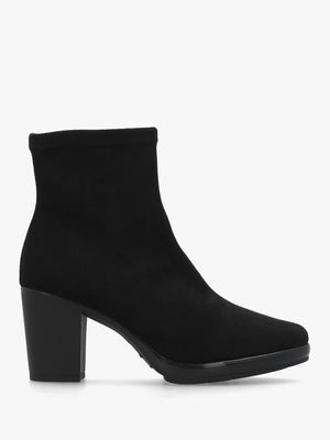 Micha Black Block Heel Ankle Boots