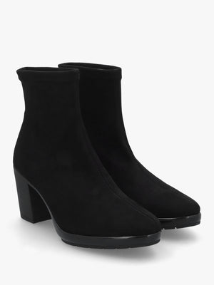 Micha Black Block Heel Ankle Boots