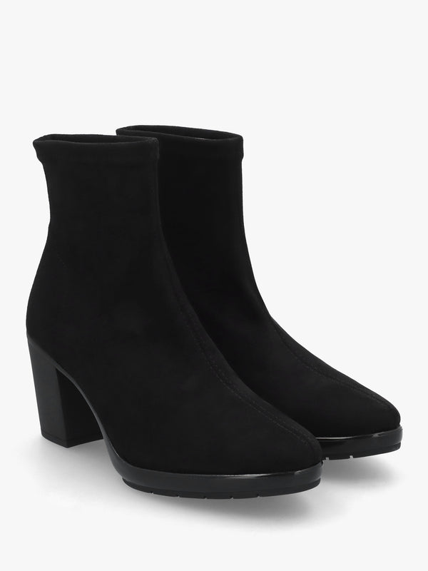 Micha Black Block Heel Ankle Boots