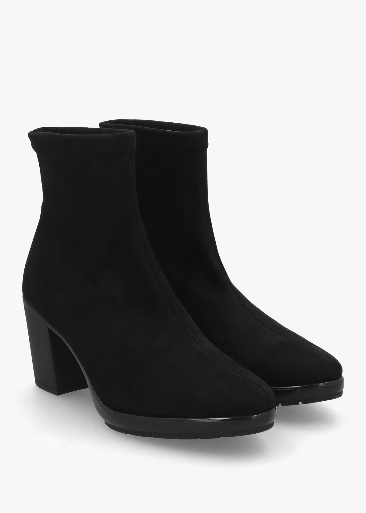 Micha Black Block Heel Ankle Boots