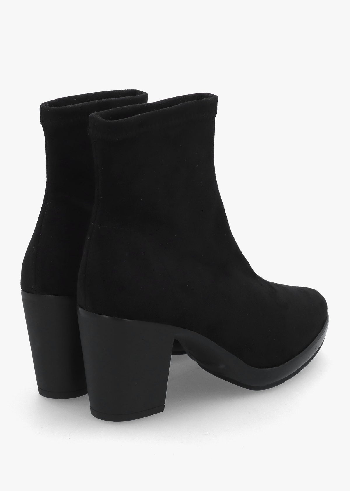 Micha Black Block Heel Ankle Boots