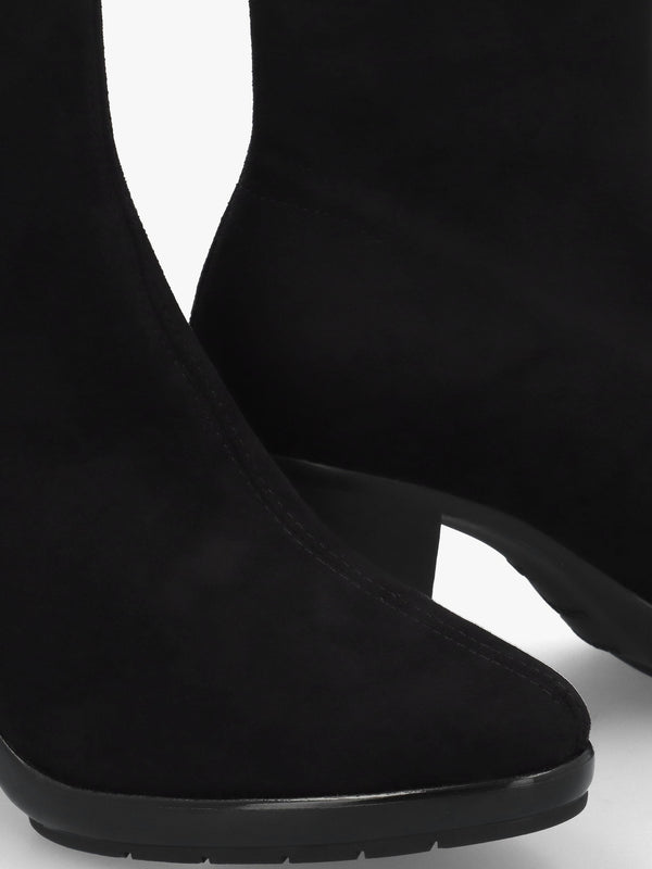 Micha Black Block Heel Ankle Boots