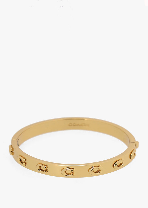 C Logo Gold Hinge Bangle