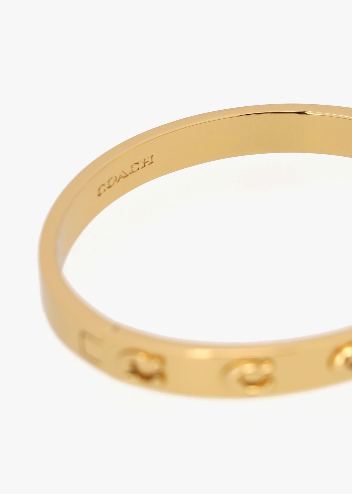 C Logo Gold Hinge Bangle