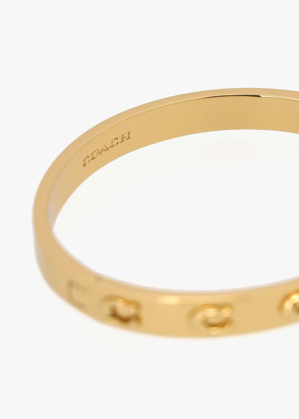 C Logo Gold Hinge Bangle