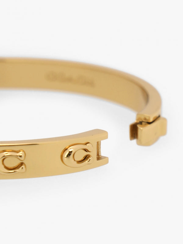 C Logo Gold Hinge Bangle