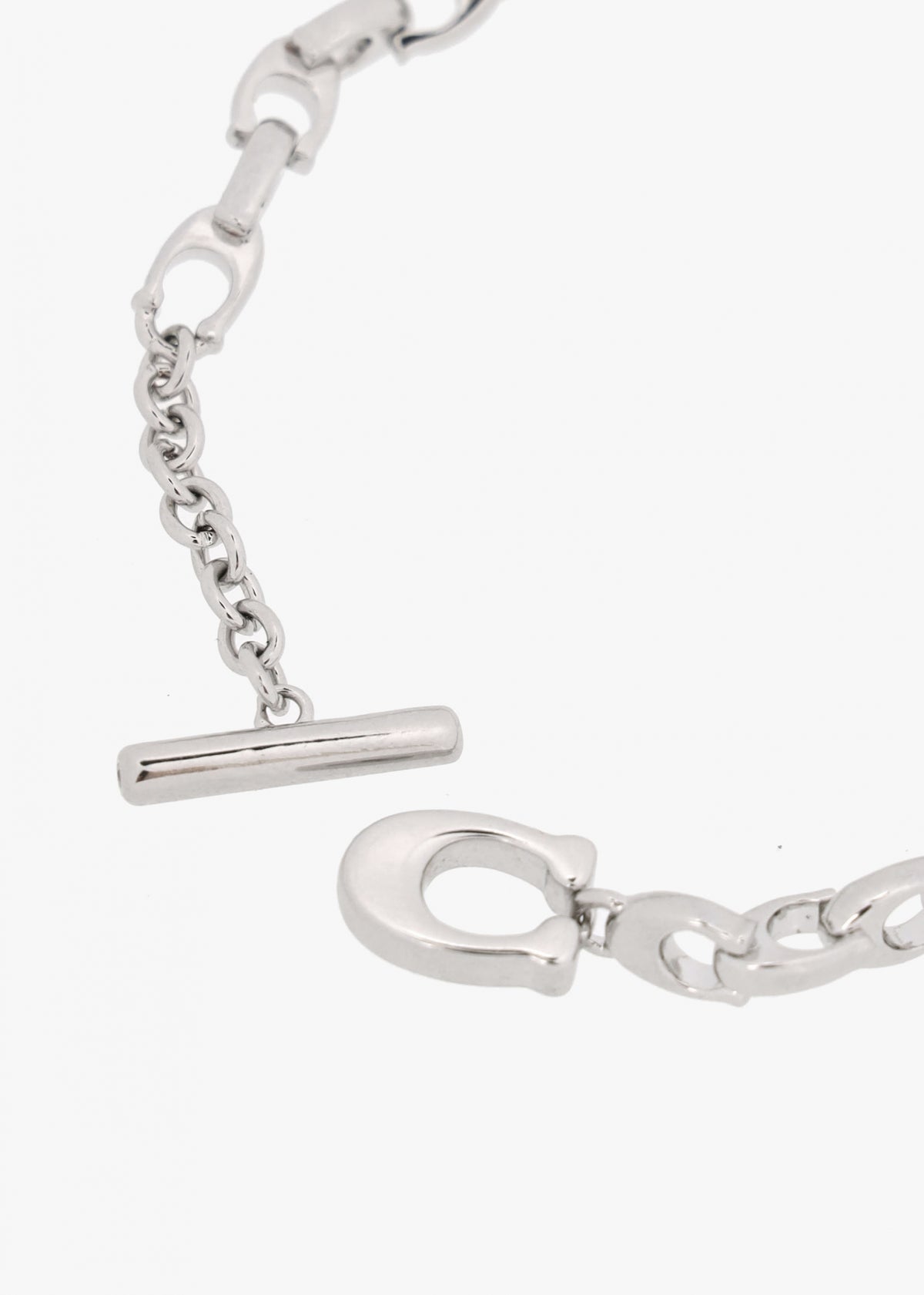Link C Chain Flex Silver Bracelet