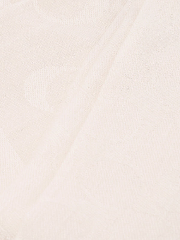 Bias Signature C Chalk Wool Mix Oblong Scarf