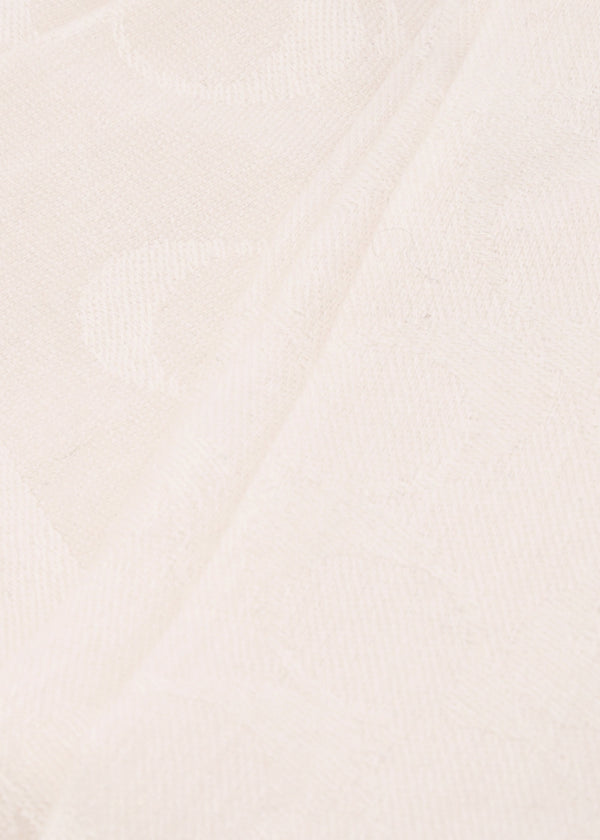 Bias Signature C Chalk Wool Mix Oblong Scarf