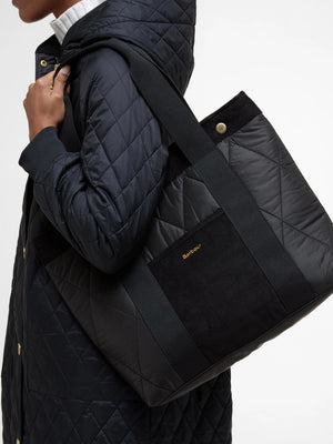 Healy Quilted Black Tote Bag