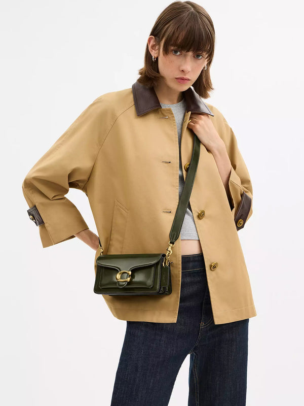 Tabby 20 Olive Leather Shoulder Bag