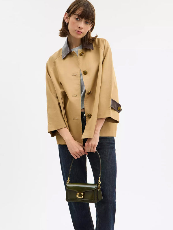 Tabby 20 Olive Leather Shoulder Bag
