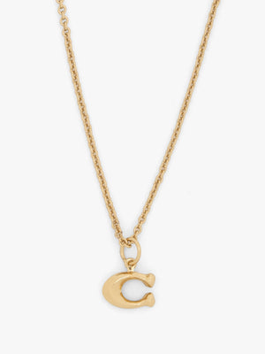 C Logo Started Gold Chain Necklace