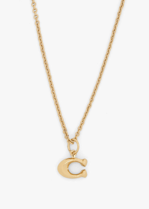 C Logo Started Gold Chain Necklace