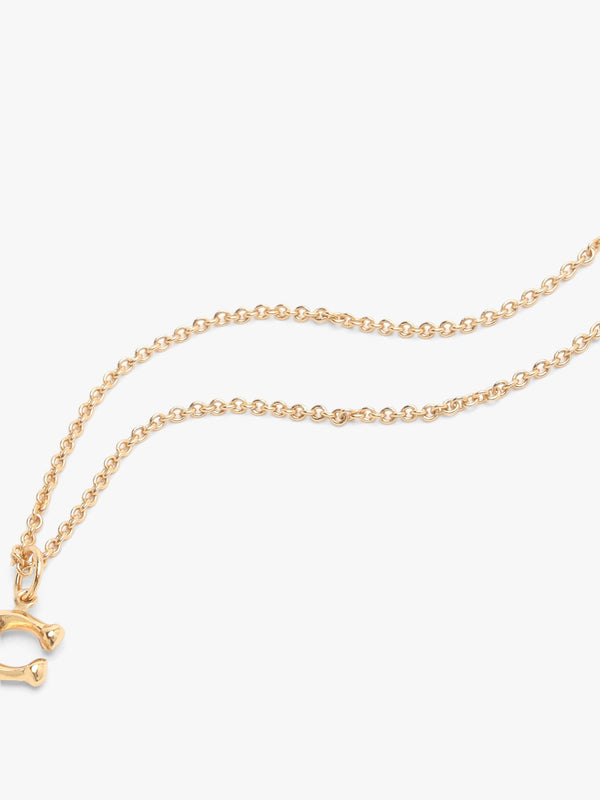 C Logo Started Gold Chain Necklace