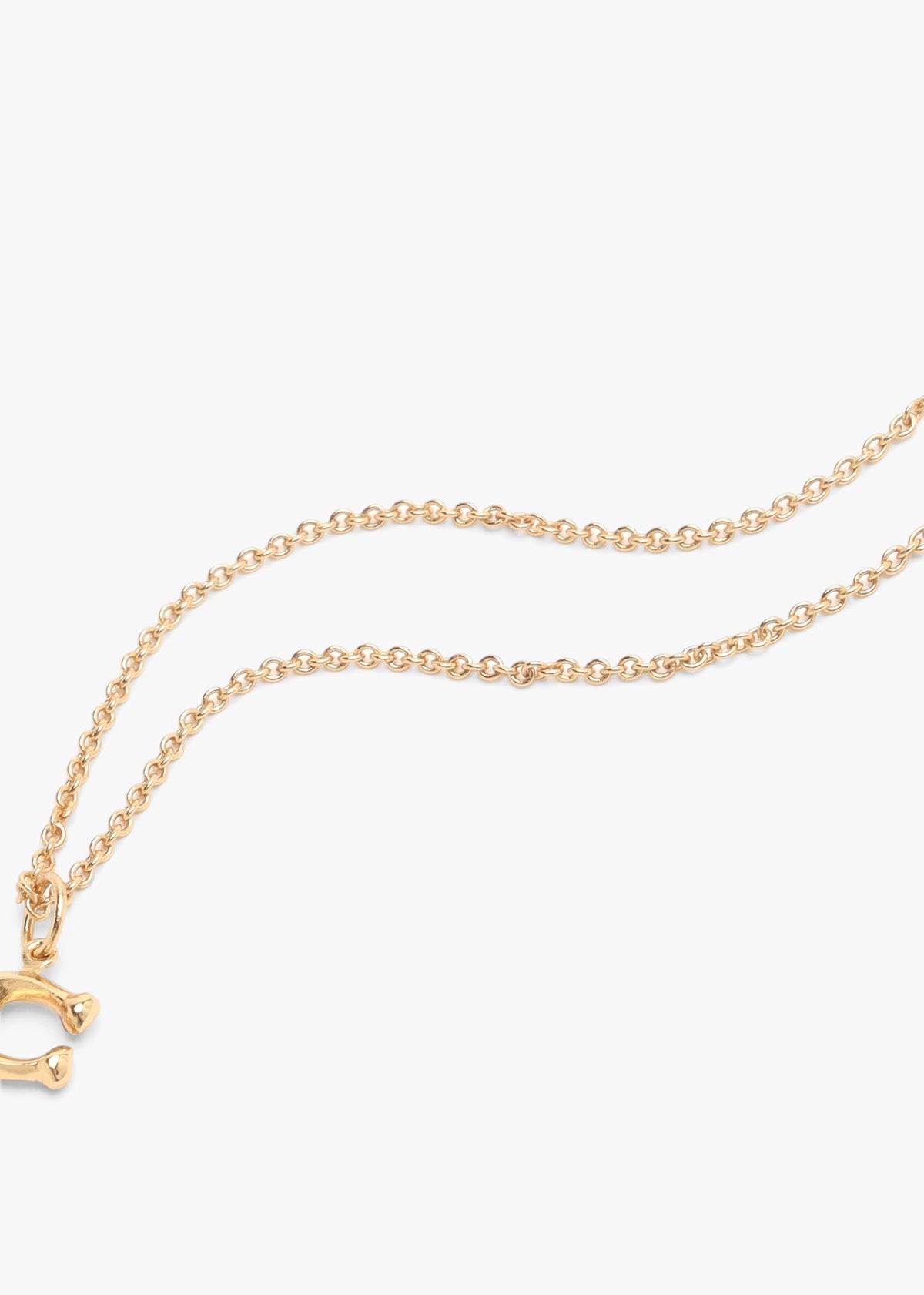 C Logo Started Gold Chain Necklace