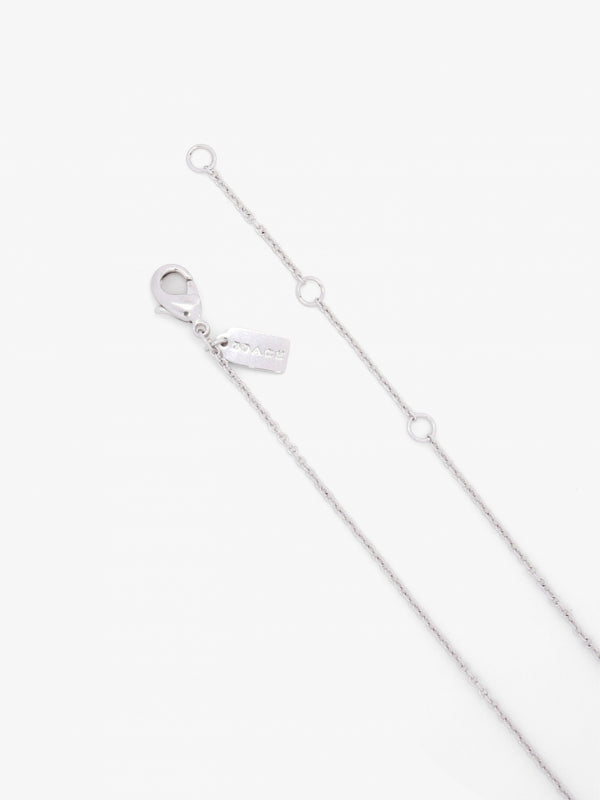 C Logo Started Silver Chain Necklace