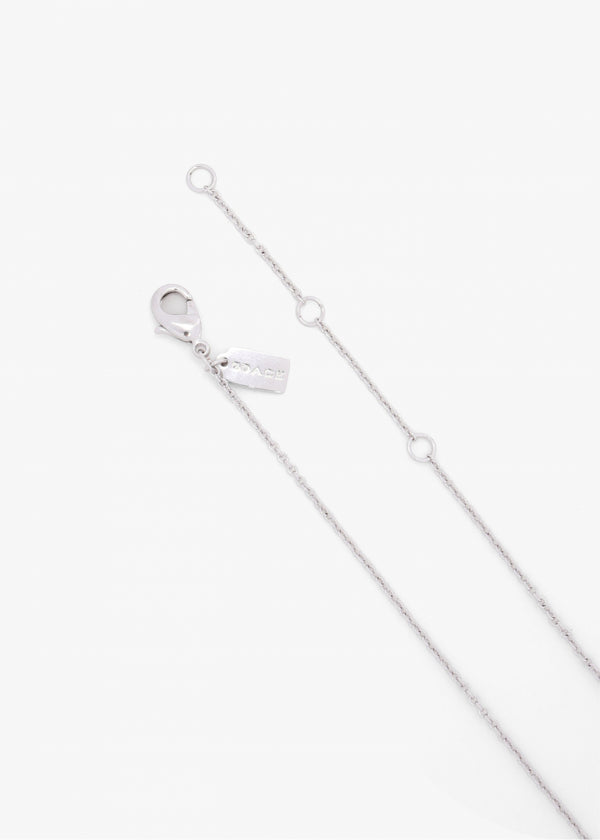 C Logo Started Silver Chain Necklace