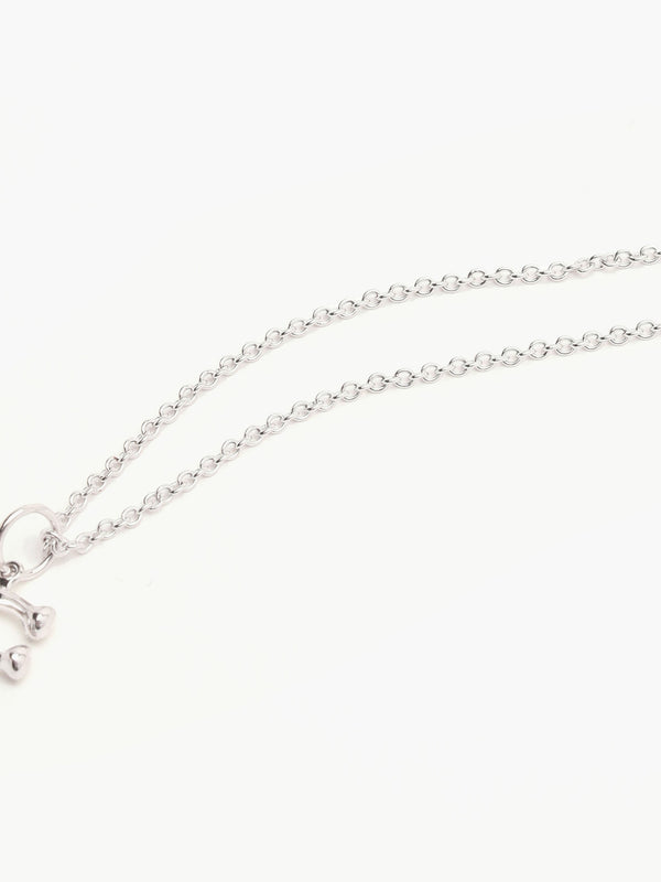C Logo Started Silver Chain Necklace