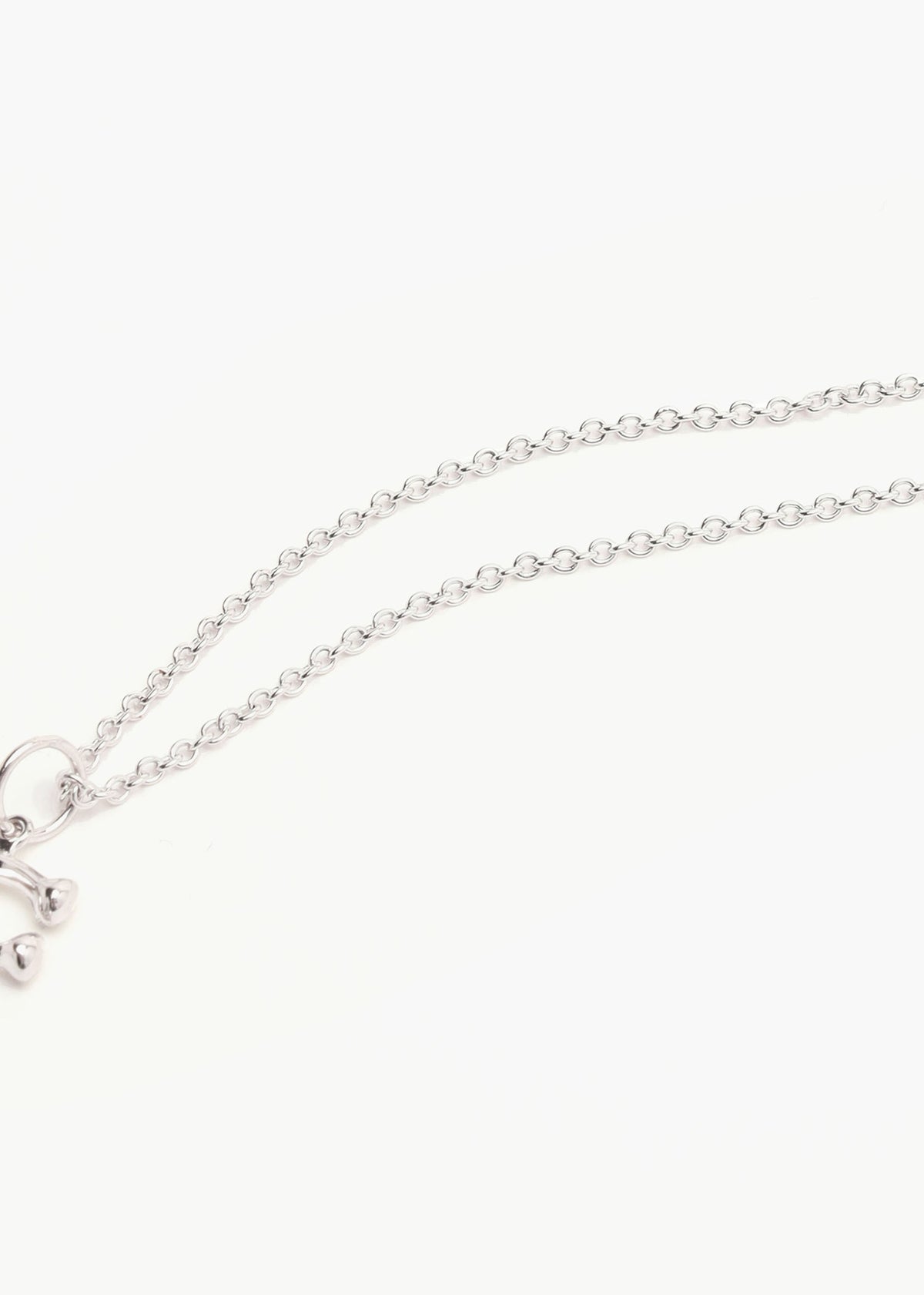 C Logo Started Silver Chain Necklace