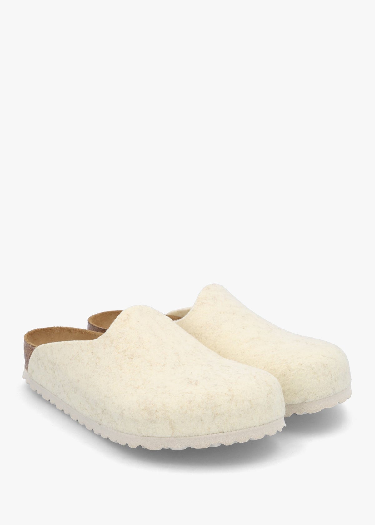 Amsterdam Wool Felt Eggshell Clogs