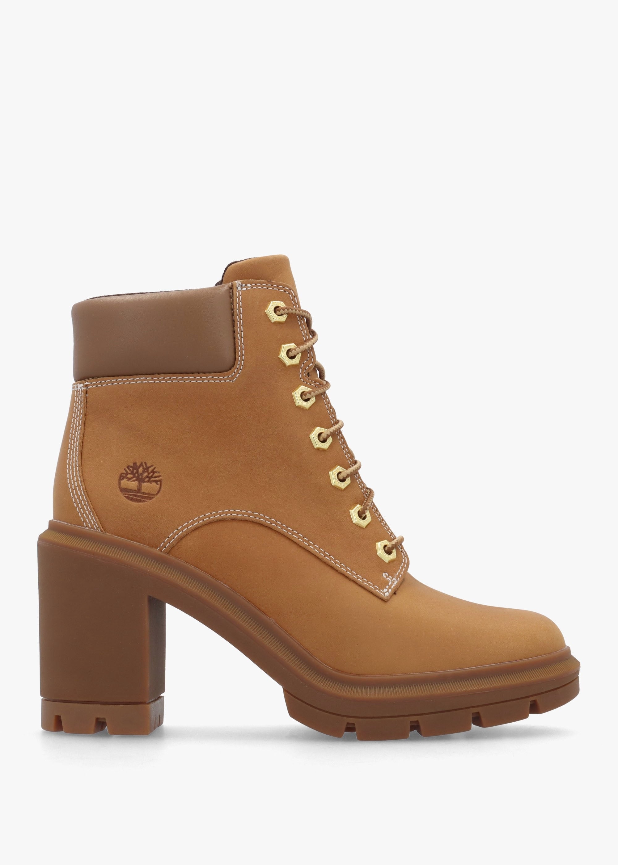 希少サイズTimberland ALLINGTON HEIGHTS ブーツ Timberland® Allington Heights Wheat Leather Block Heel Ankle Boots