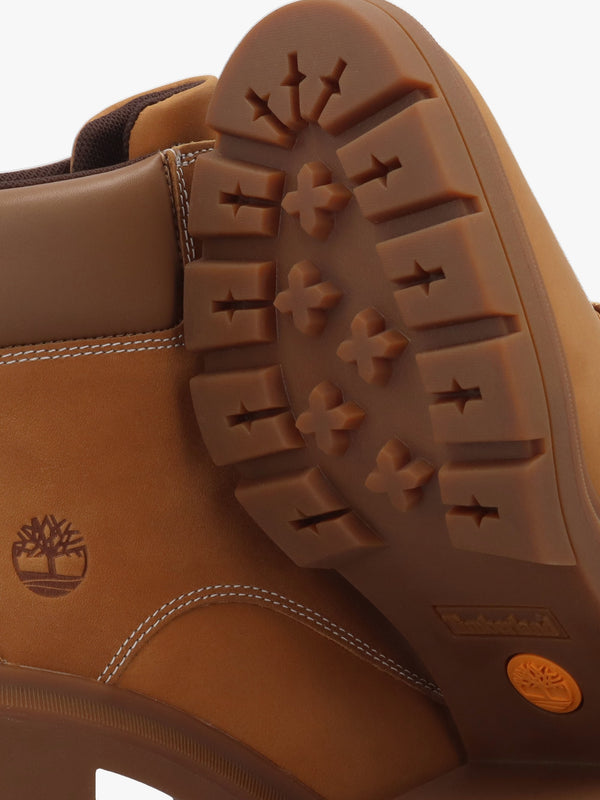 Allington Heights Wheat Leather Block Heel Ankle Boots