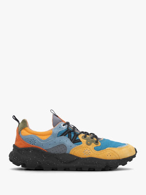 Men’s Yamano 3 Uni Papaya Black Petrol Suede & Technical Fabric Trainers