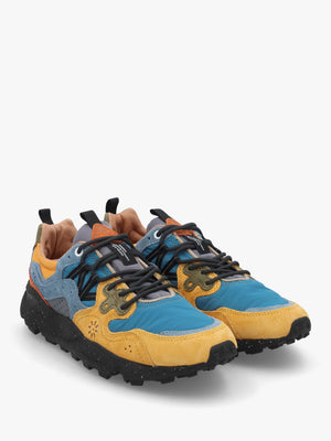 Men’s Yamano 3 Uni Papaya Black Petrol Suede & Technical Fabric Trainers