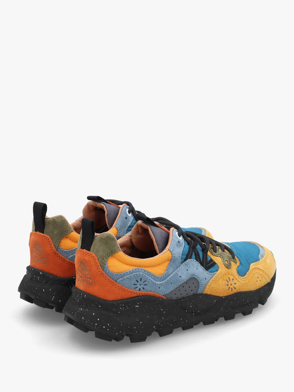 Men’s Yamano 3 Uni Papaya Black Petrol Suede & Technical Fabric Trainers