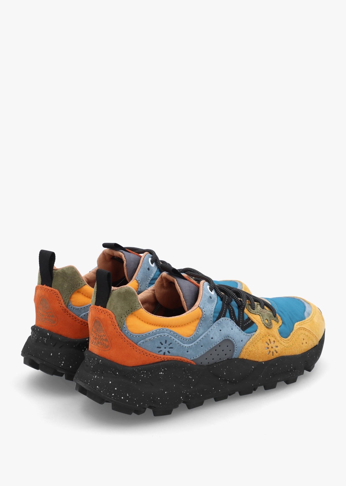 Men’s Yamano 3 Uni Papaya Black Petrol Suede & Technical Fabric Trainers