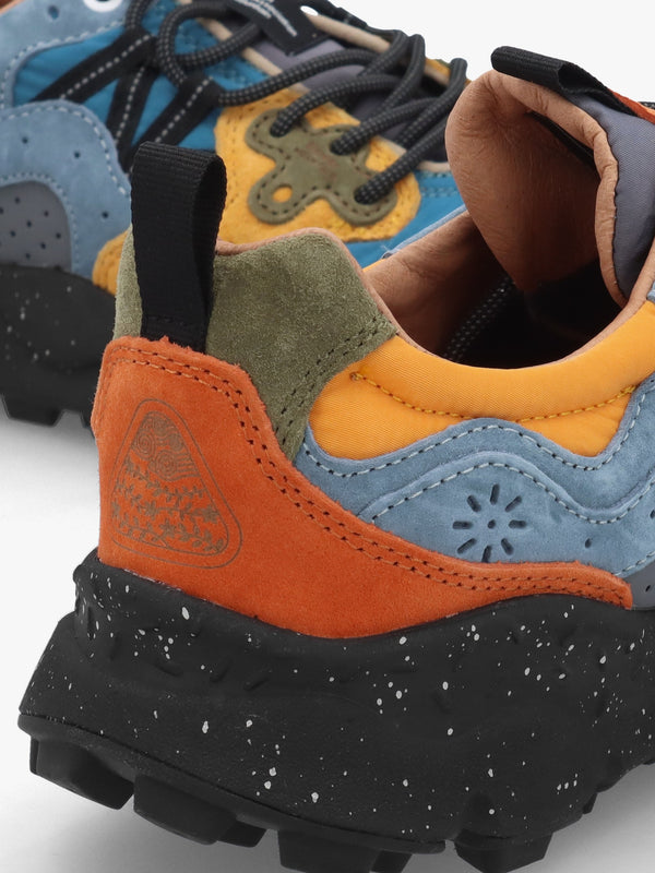 Men’s Yamano 3 Uni Papaya Black Petrol Suede & Technical Fabric Trainers